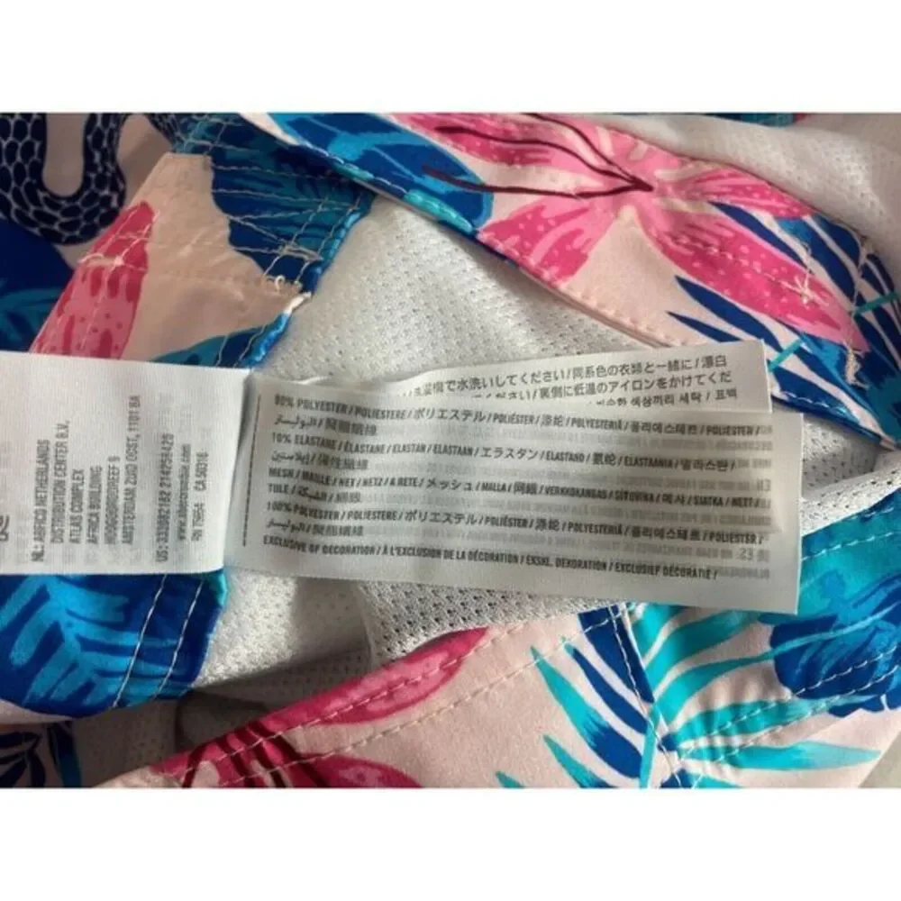 Hollister Swim Trunks Mens 30 Pink Floral Snake Board‎ Shorts Epic Flex Pockets